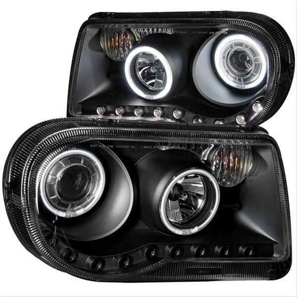 Anzo Black Projector Headlights with Halos 05-10 Chrysler 300C